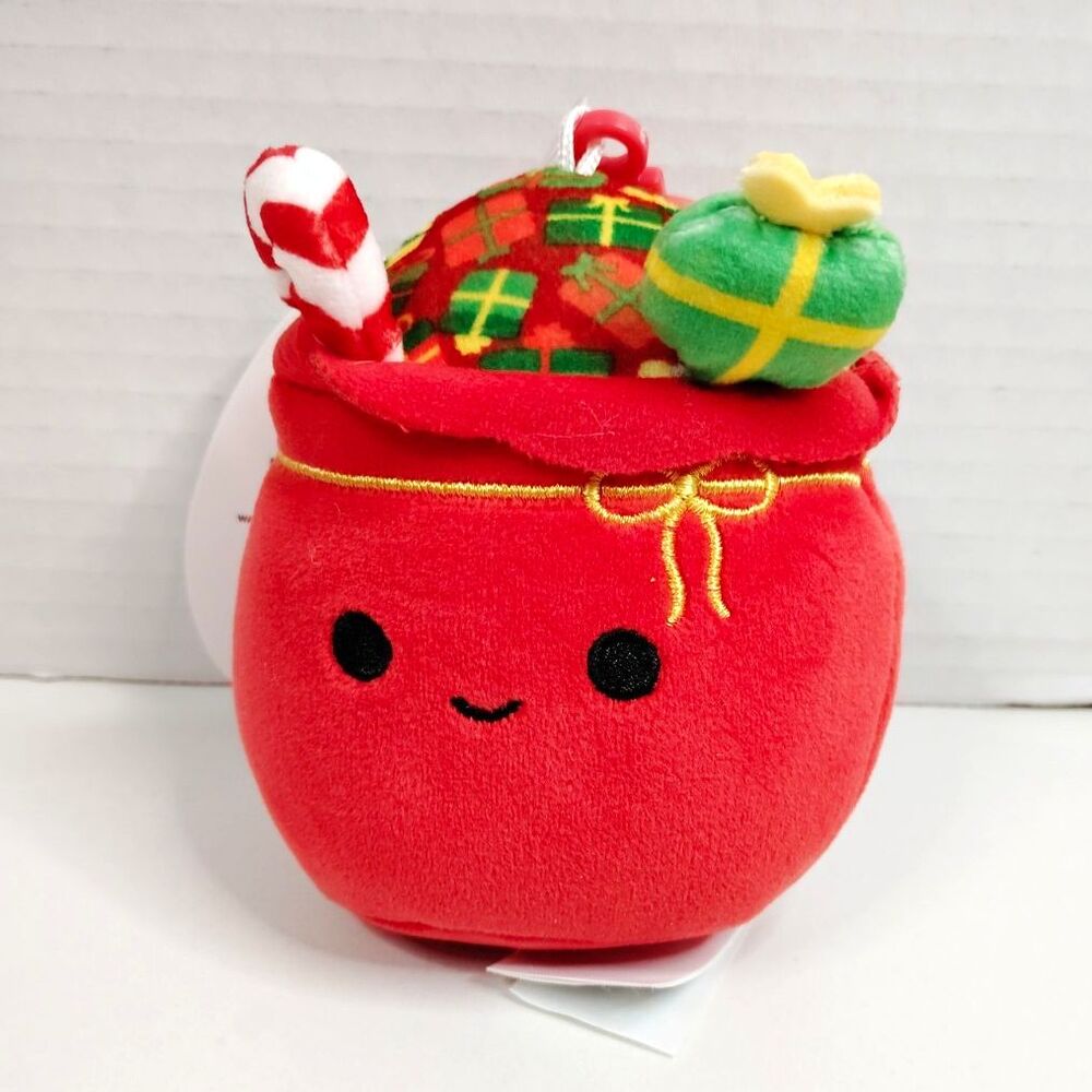 Squishmallows Lowell Holiday Plush Stuffed Animal, Red/Green/Yellow/White